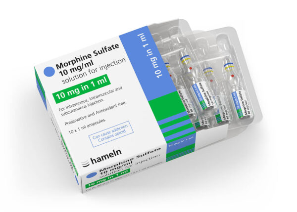 Morphine UK 10 mg ml in 1 ml Pack Amp 10St 2020 02 1