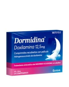 dormidina doxilamina 12 5 mg 14 comprimidos 687015 8470006870150
